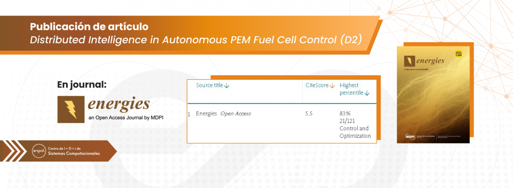 Publicación del artículo “Distributed Intelligence in Autonomous PEM Fuel Cell Control” en journal de Alto Impacto Segundo Decil