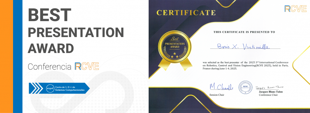 Best Presentation Award en 3rd International Conference RCVE 2025